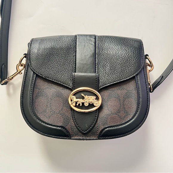 Coach Handbags - Coach Saddle Women's Crossbody Bag, Medium Black/Brown